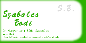 szabolcs bodi business card