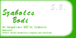 szabolcs bodi business card